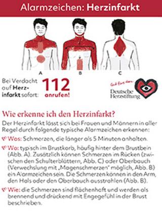 Alarmzeichen-Herzinfarkt-Warenkorb