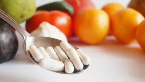 Abbildung von Vitamine und Vitaminpillen